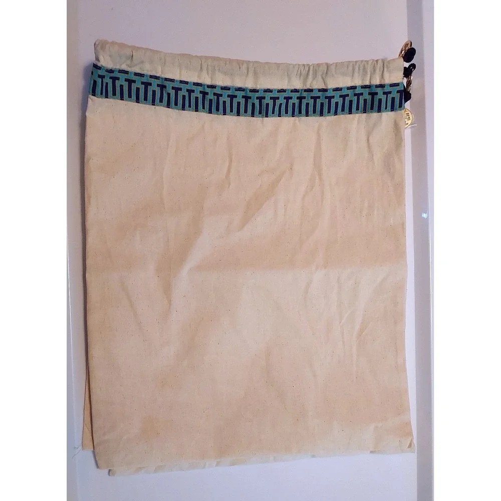 Tory Burch Dust Bag Drawstring Purse Wallet ShoesStorage Travel Cloth 14x12 Logo